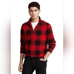 Ralph Lauren Red and Black Plaid Sweater